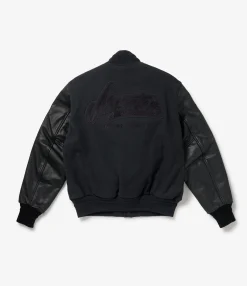 GDP x Golden Bear Varsity Jacket - Black/Black