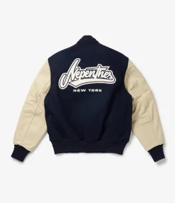 GDP x Golden Bear Varsity Jacket - Navy/Cream