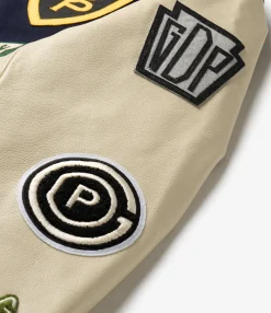 GDP x Golden Bear Varsity Jacket - Navy/Cream - Patches