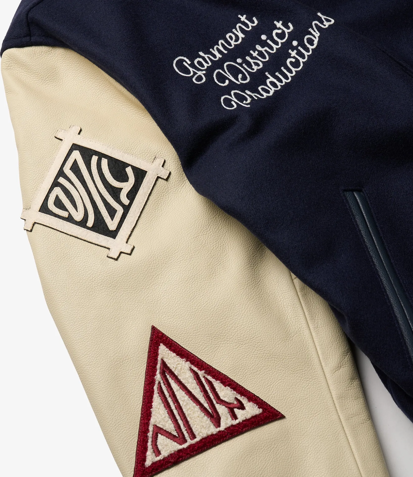 GDP x Golden Bear Varsity Jacket - Navy/Cream - Patches