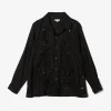Guayabera Shirt - Black Handkerchief Linen