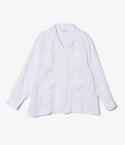 Guayabera Shirt - White Handkerchief Linen