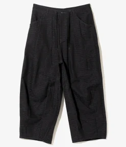 H.D Pant - Painter - Black - 10oz Denim / Crocodile Jacquard