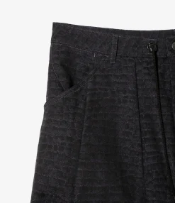 H.D Pant - Painter - Black - 10oz Denim / Crocodile Jacquard