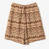 H.D.P. Short - Bordeaux - AC/R/W/N Zigzag Stripe Jq.