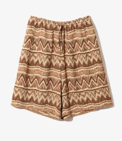 H.D.P. Short - Bordeaux - AC/R/W/N Zigzag Stripe Jq.