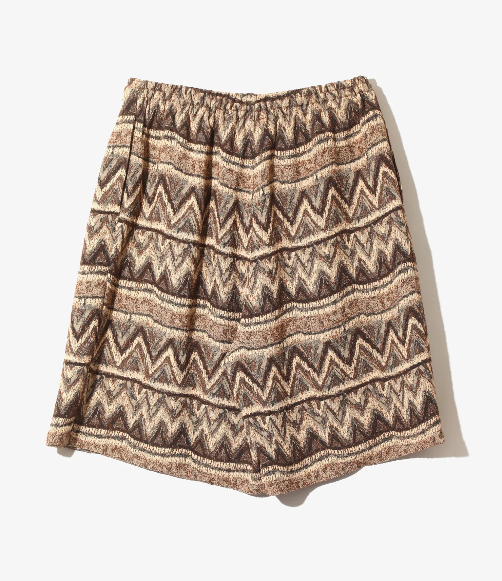 H.D.P. Short - Brown - AC/R/W/N Zigzag Stripe Jq.