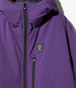 Insulator Zipped Parka - Purple - Poly Peach Skin