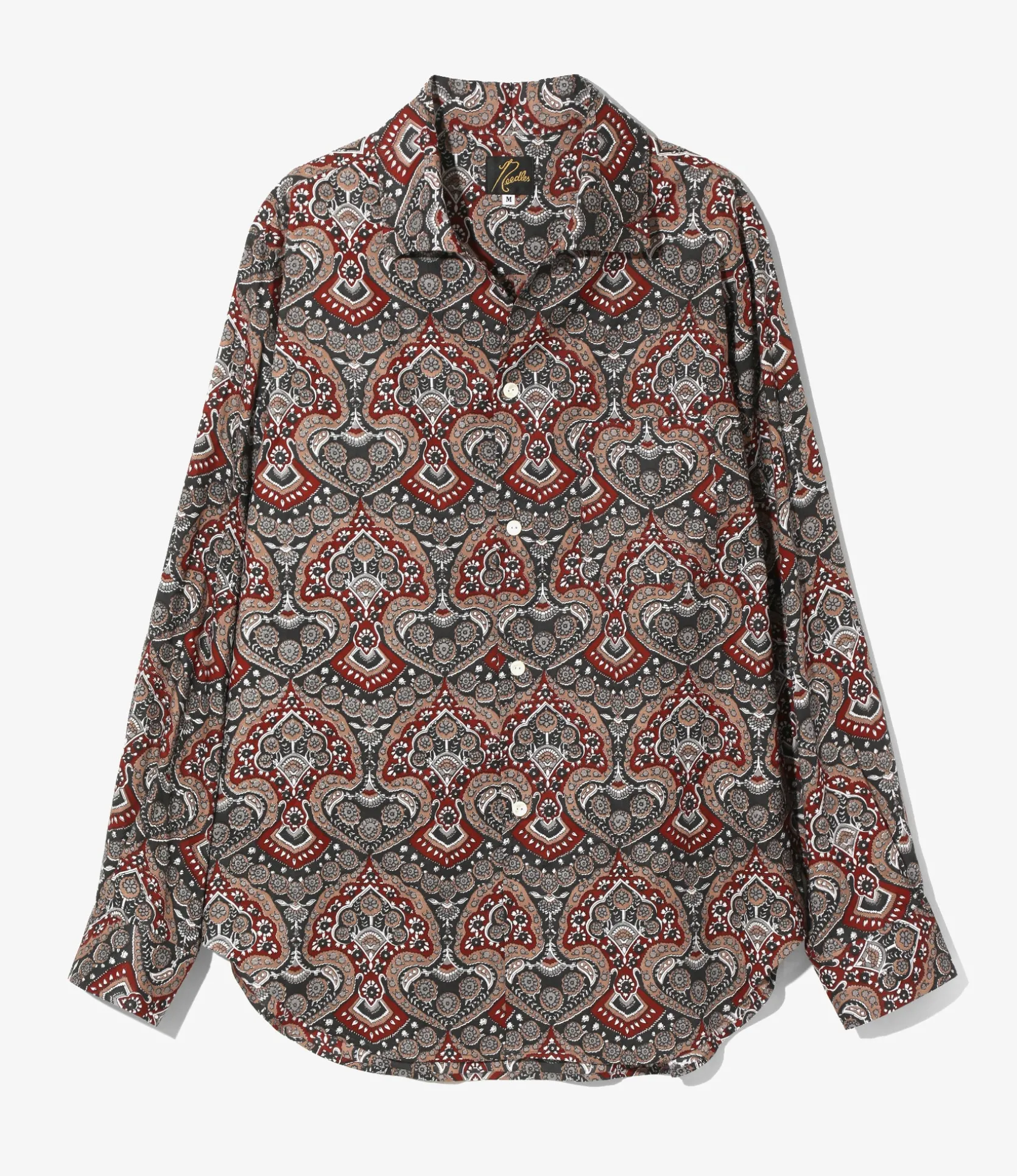 Italian Collar Shirt - Arabesque- Printed Cotton Lawn