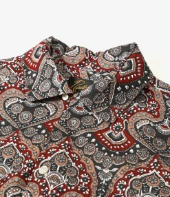 Italian Collar Shirt - Arabesque- Printed Cotton Lawn