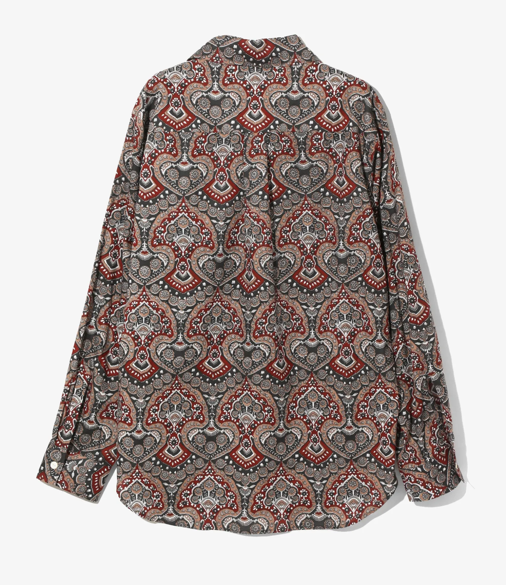 Italian Collar Shirt - Arabesque- Printed Cotton Lawn