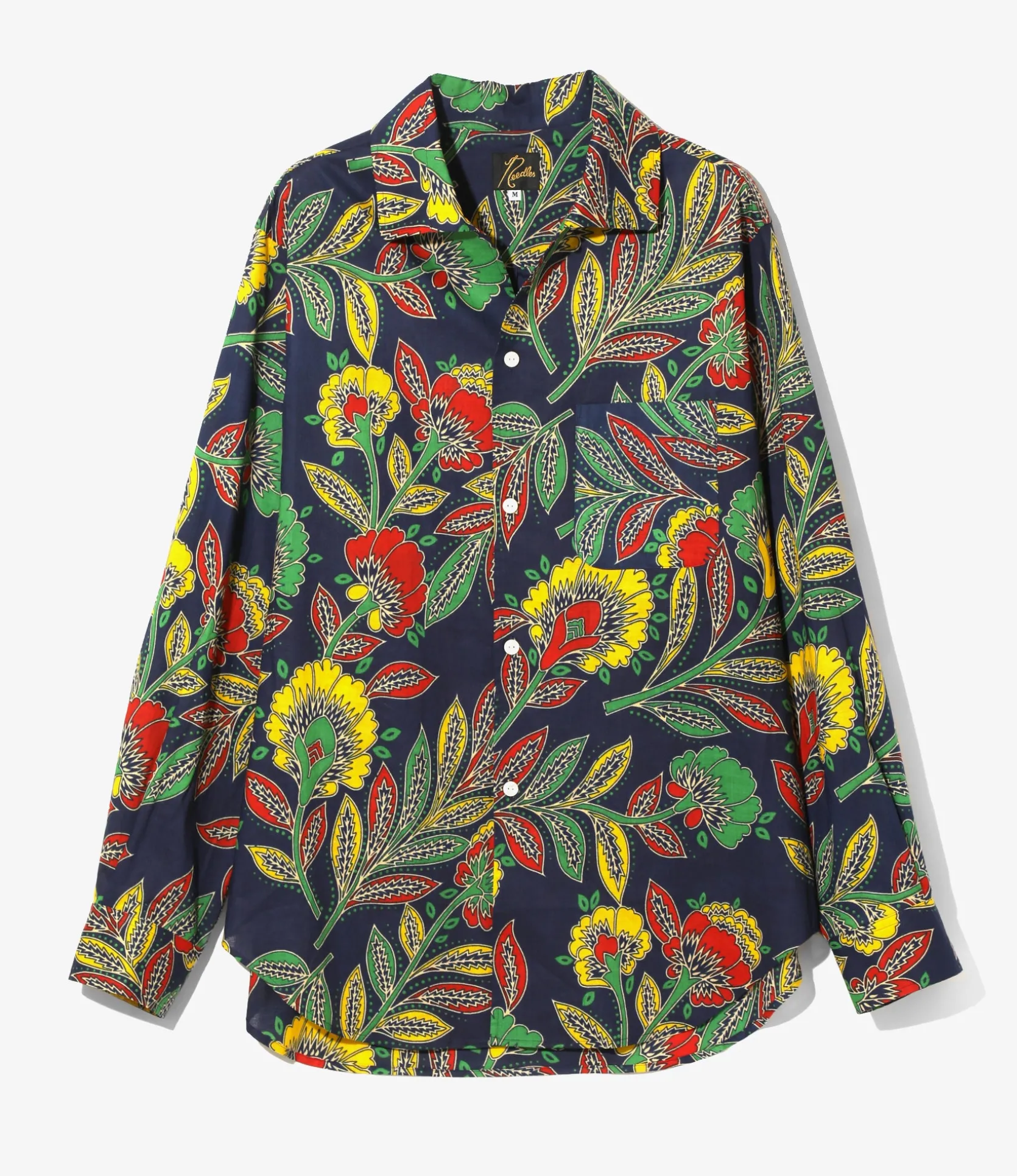 Italian Collar Shirt - Botanical - Printed Cotton Lawn