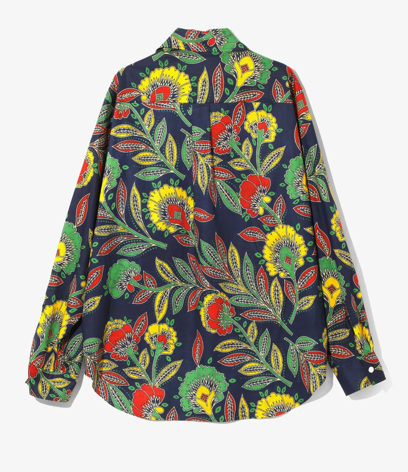 Italian Collar Shirt - Botanical - Printed Cotton Lawn