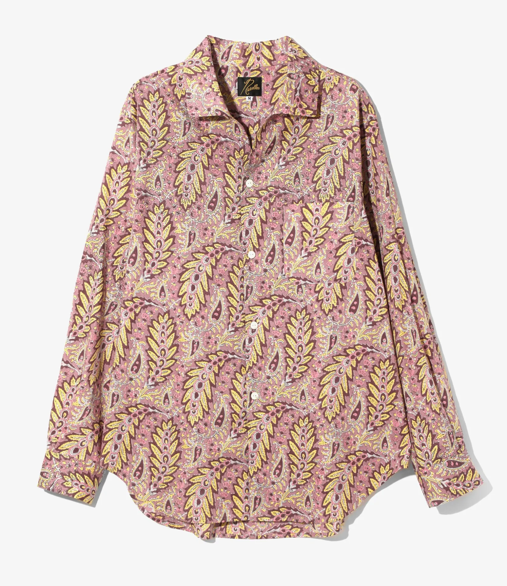 Italian Collar Shirt - Paisley - Printed Cotton Lawn
