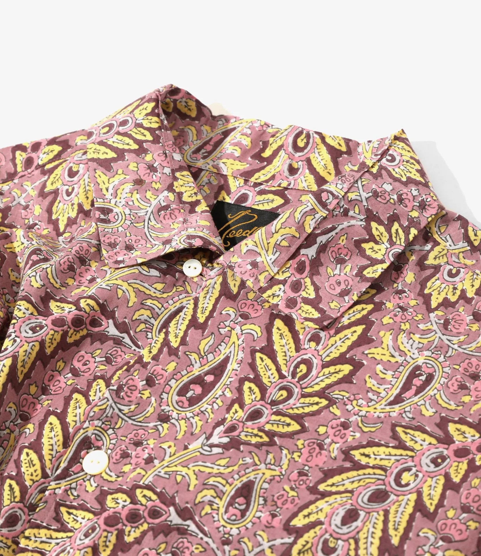 Italian Collar Shirt - Paisley - Printed Cotton Lawn