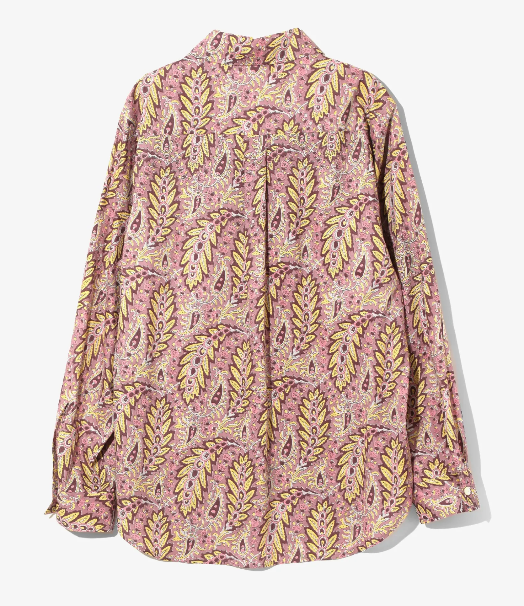 Italian Collar Shirt - Paisley - Printed Cotton Lawn