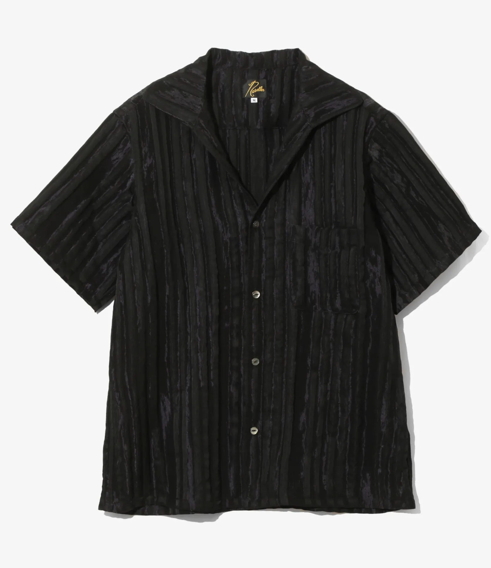 Italian Collar S/S Shirt - Purple - R/N Bright Stripe