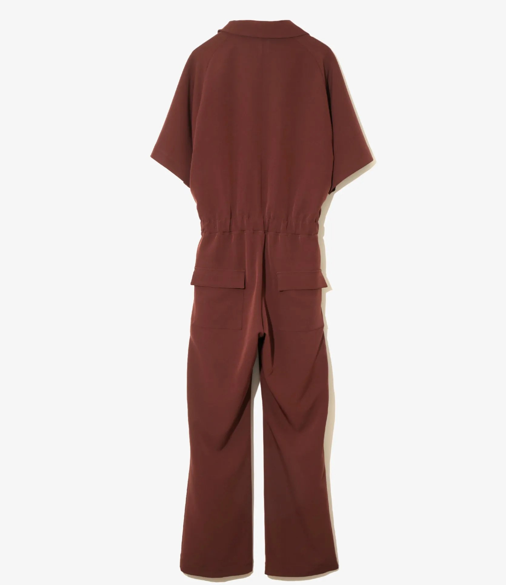 Jumpsuit - Brown - Poly Light Double Cloth