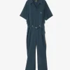 Jumpsuit - Navy - Poly Light Double Cloth