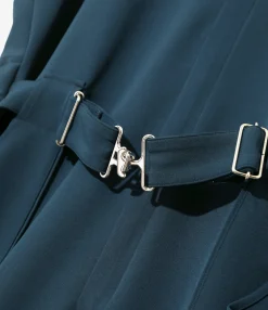 Jumpsuit - Navy - Poly Light Double Cloth
