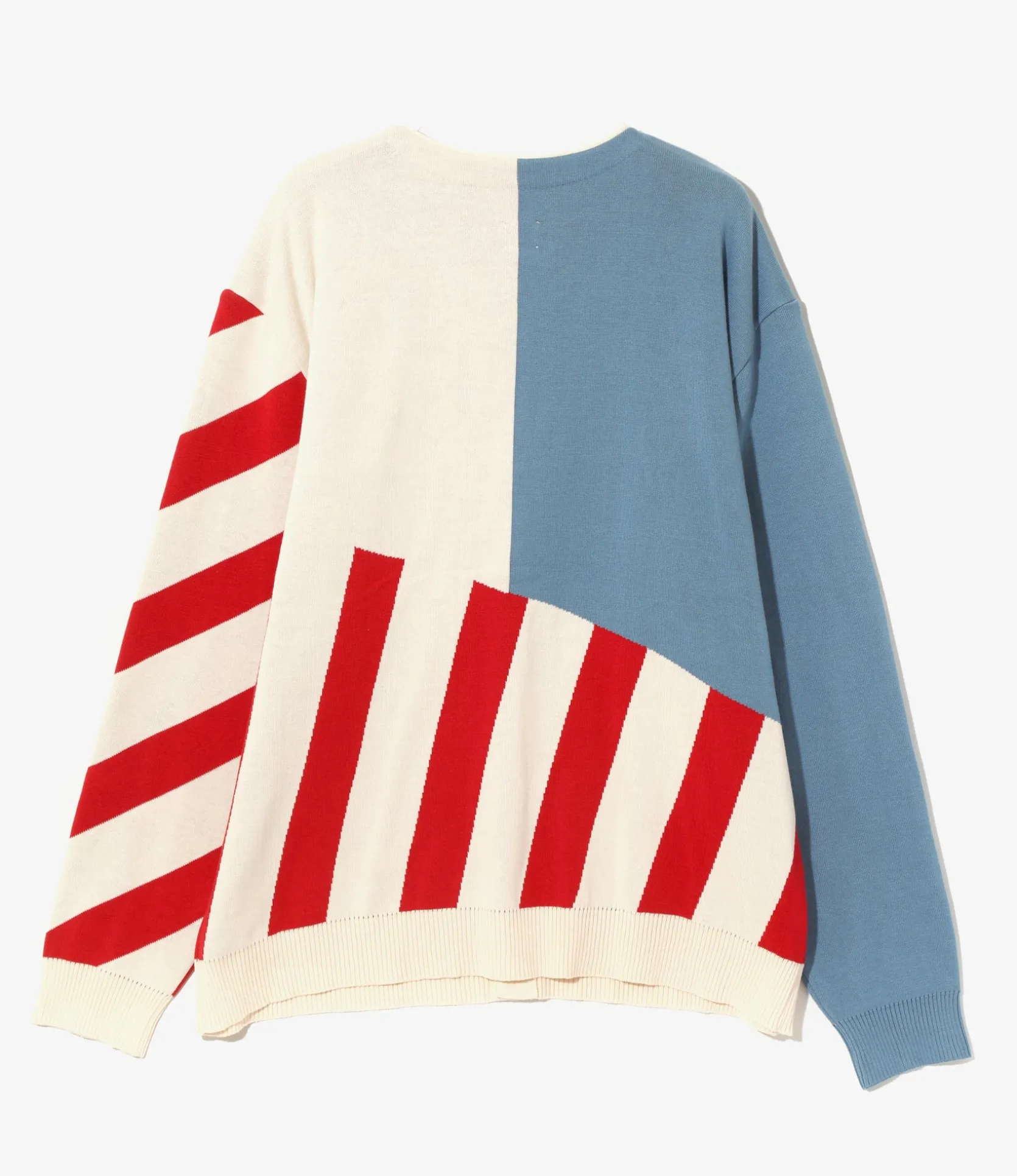 Knit Cardigan - White - Cotton Stars and Stripes