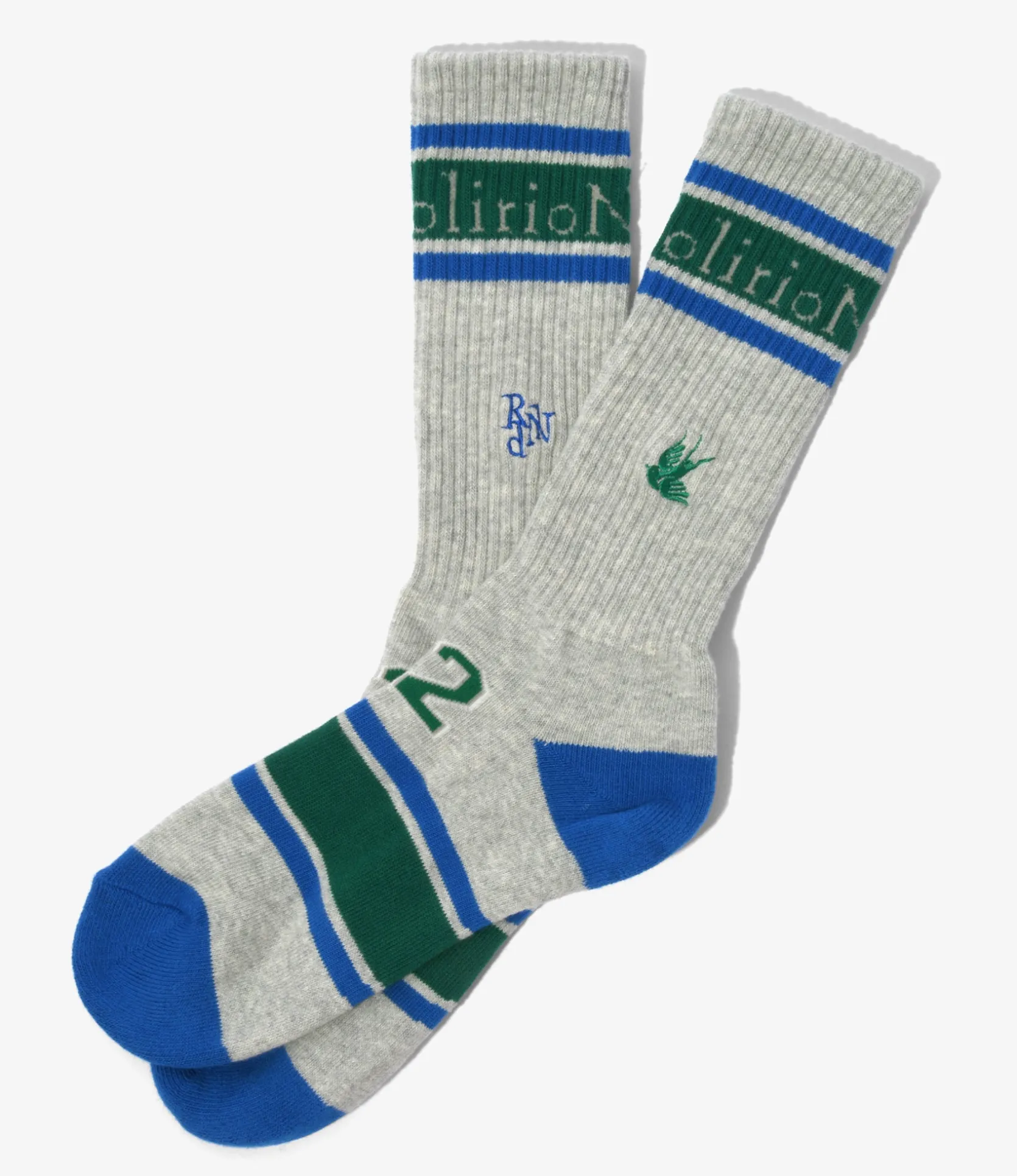 Line&Numbering Socks - H. Grey