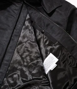 LL Jacket - Black Polyester Fake Suede