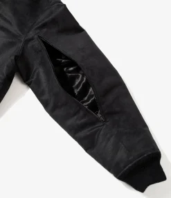 LL Jacket - Black Polyester Fake Suede