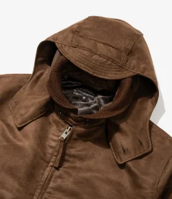 LL Jacket - Brown Polyester Fake Suede
