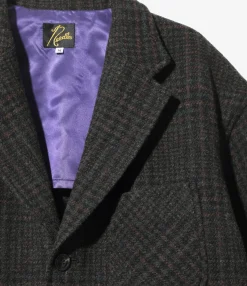 Loafer Jacket - Charcoal - Wool Glen Plaid