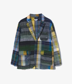Loiter Jacket - Navy/Yellow/Green Dobby Jq.