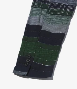 Loiter Jacket - Navy/Yellow/Green Dobby Jq.