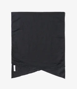 Long Scarf - Black Handkerchief Linen