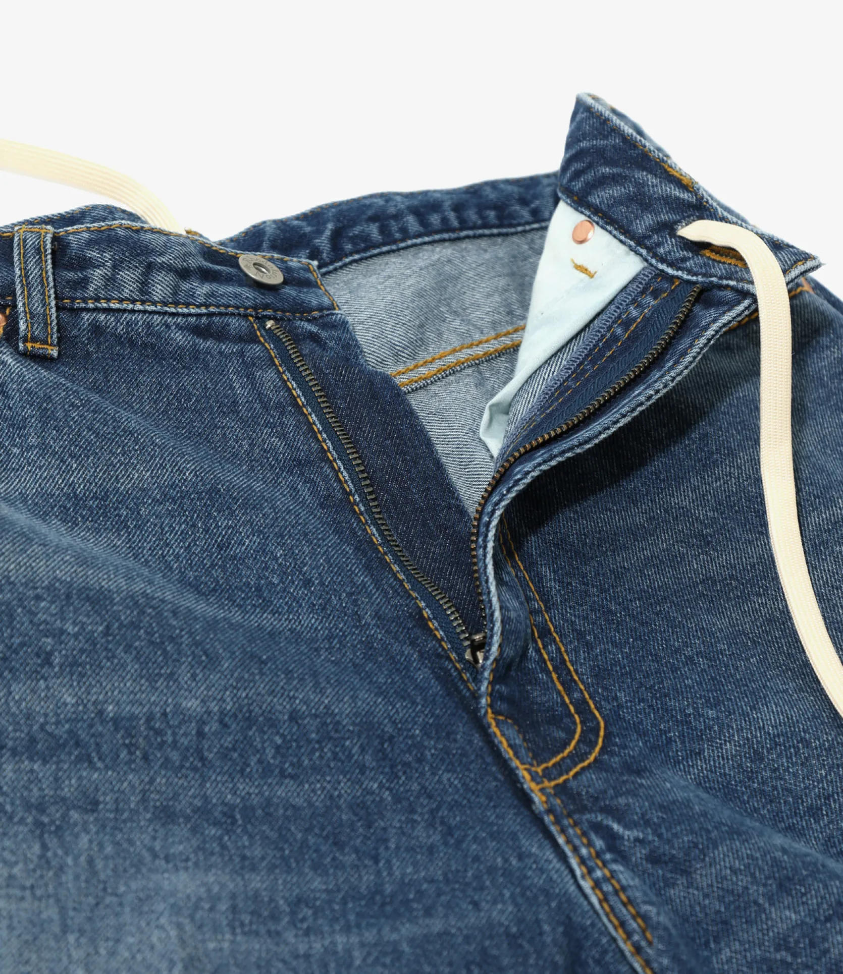 90' Loose Straight Pants - Indigo - Denim