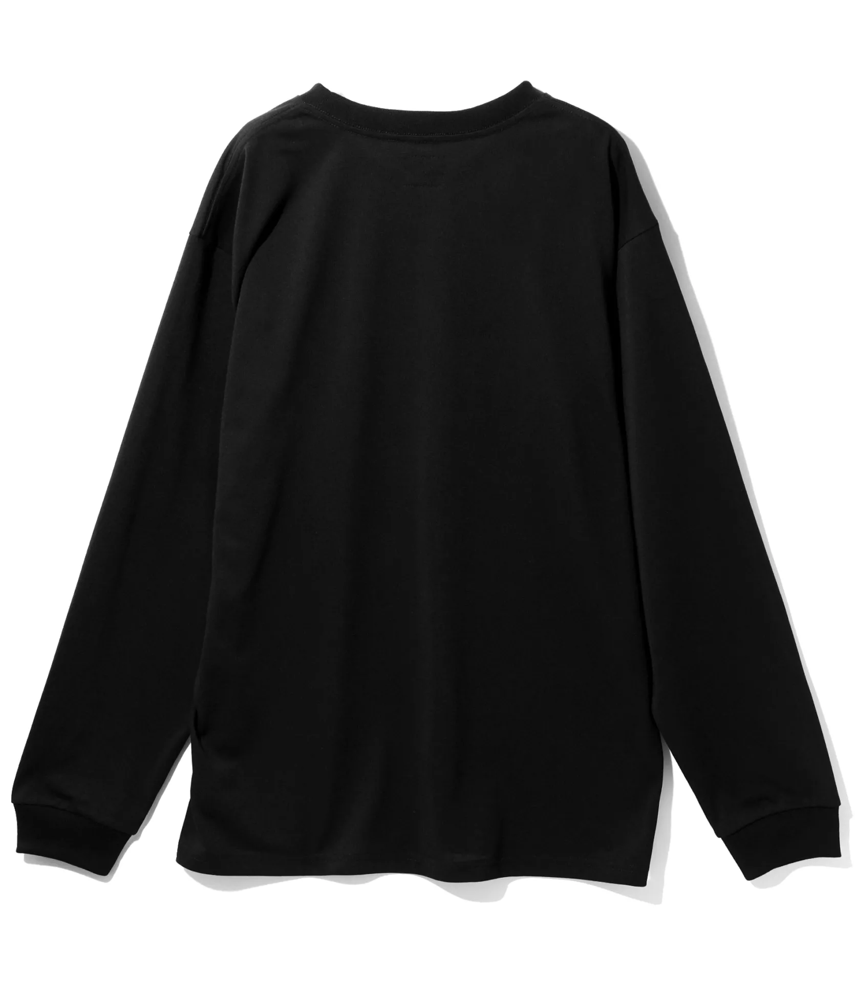 L/S Crew Neck Tee - Black - Poly Jersey
