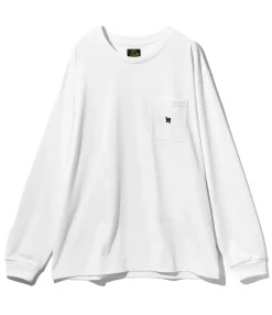 L/S Crew Neck Tee - White - Poly Jersey