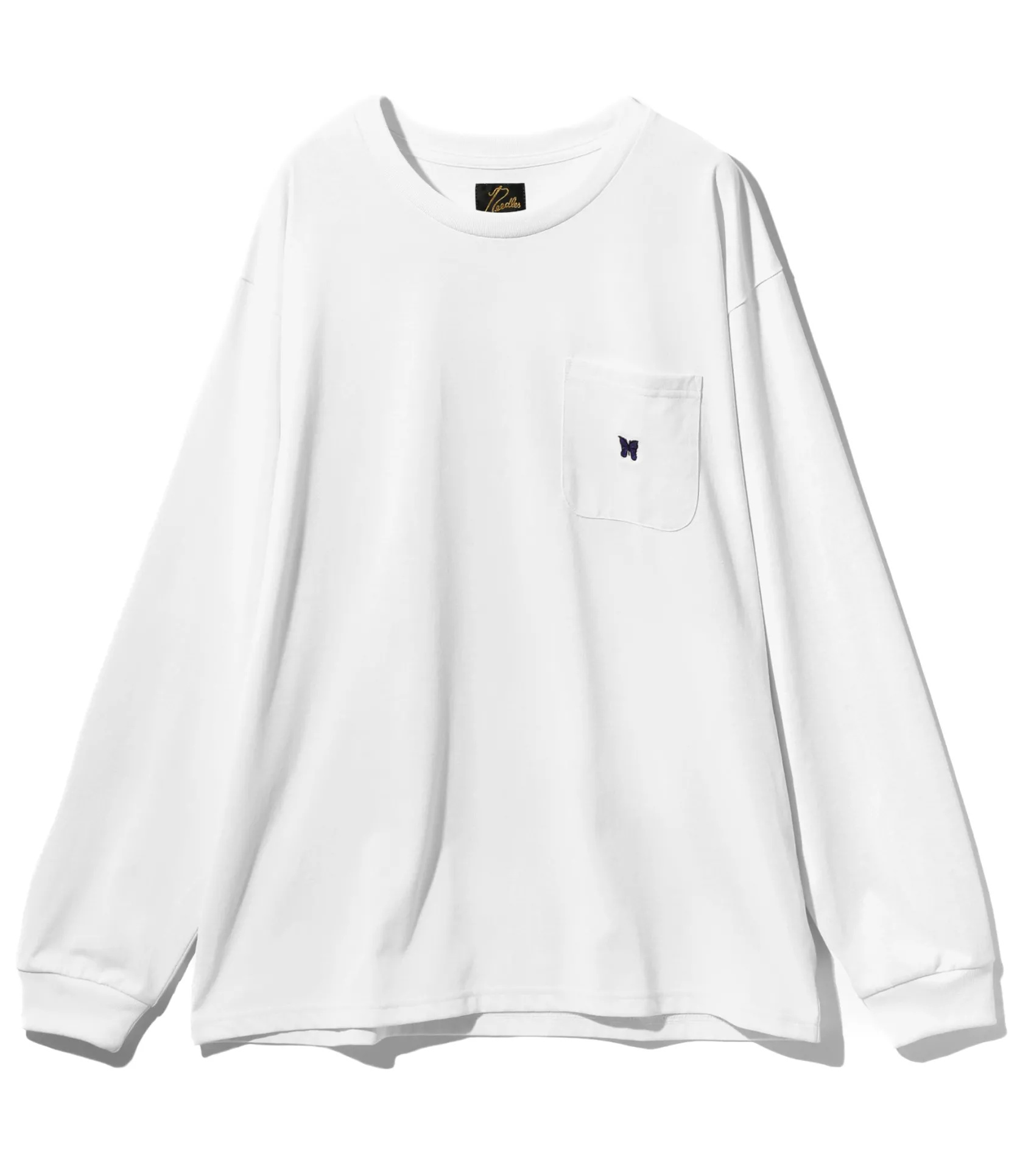 L/S Crew Neck Tee - White - Poly Jersey