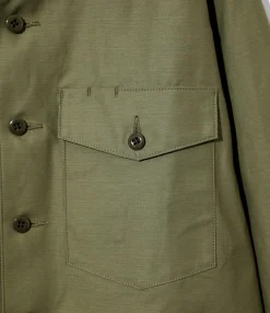 L/S Fatigue Shirt - Olive - Back Sateen