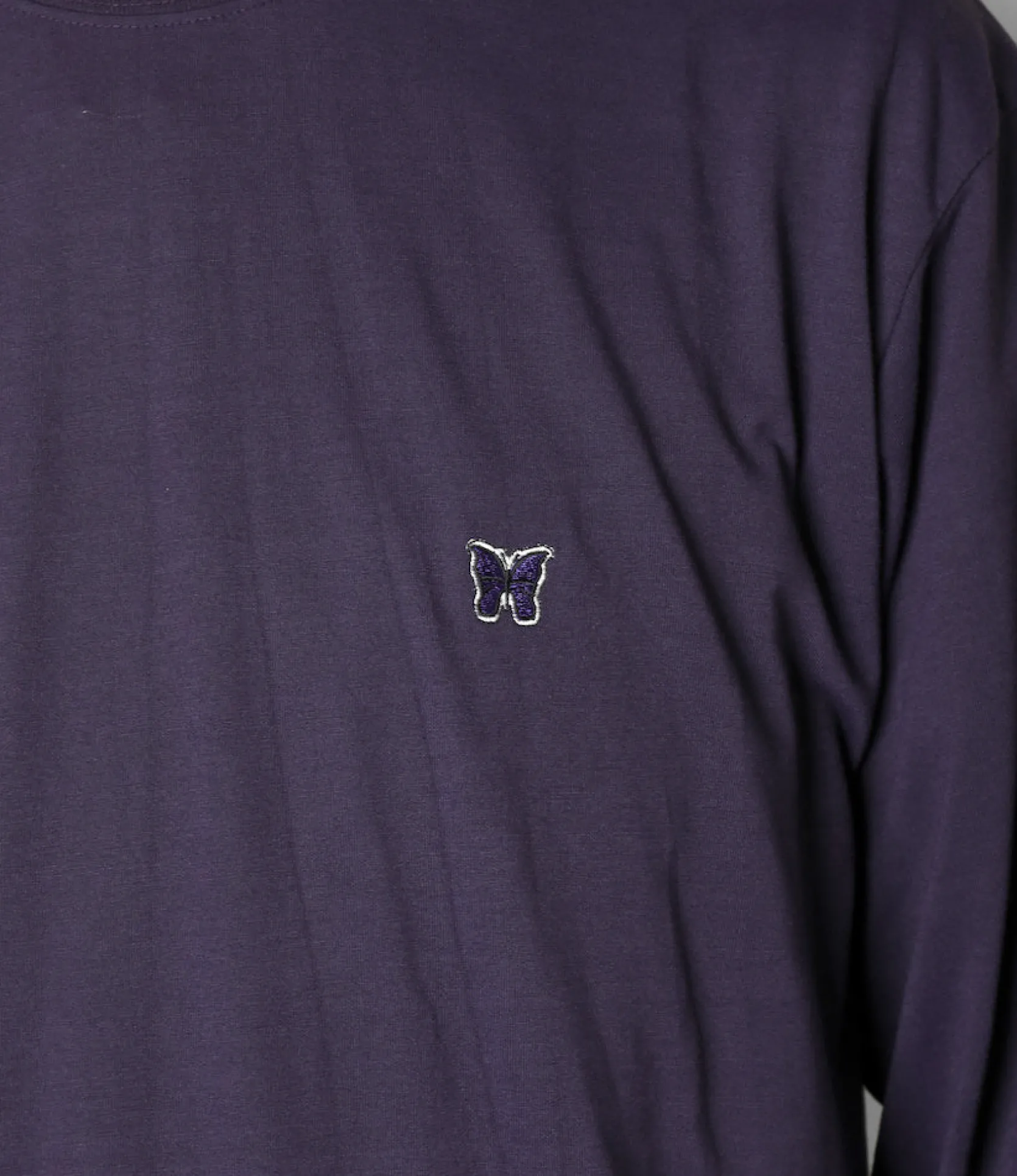 L/S Mock Neck Tee - Eggplant - Poly Jersey