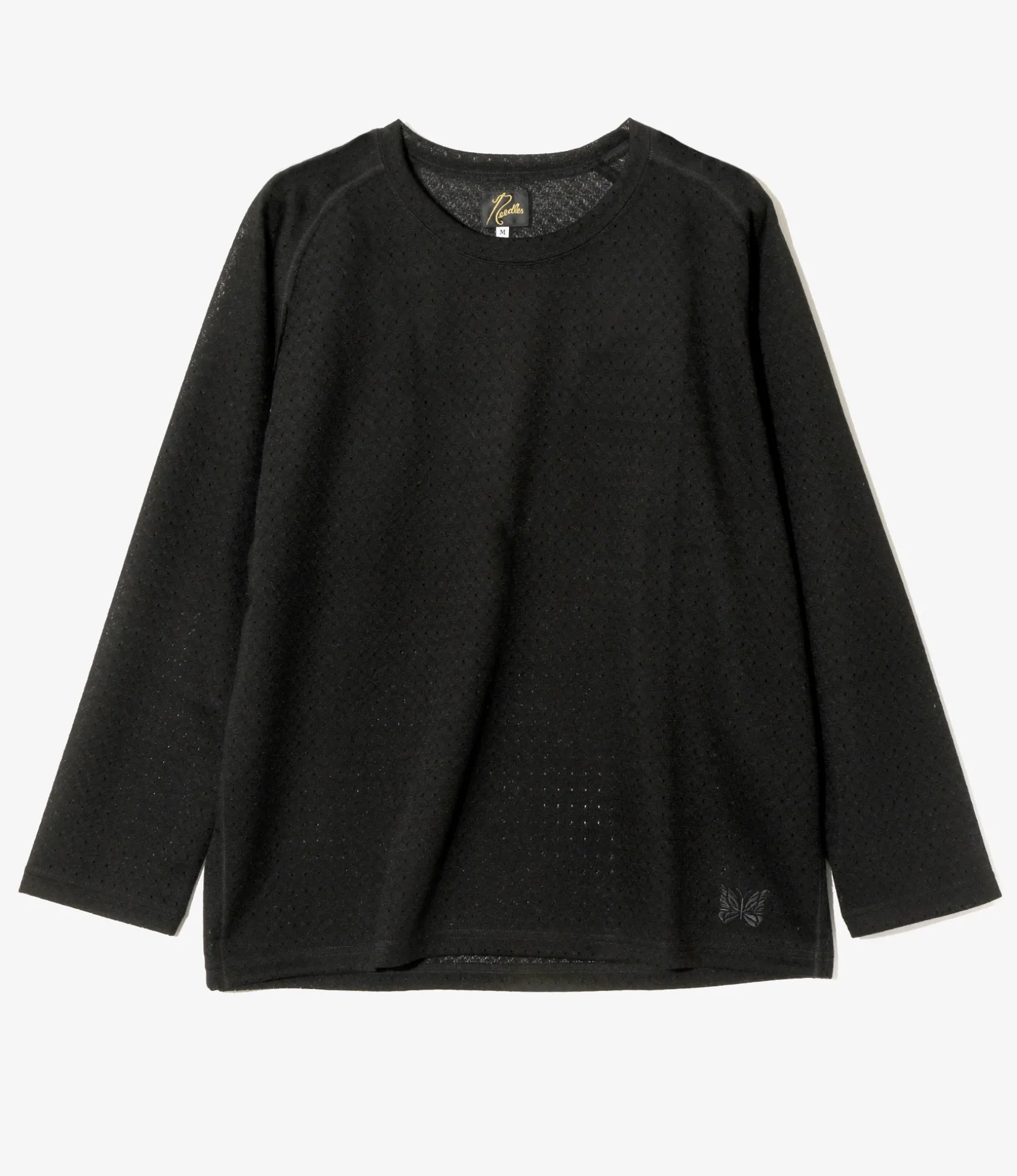 L/S U-Neck Tee - Black - R/PE Russell