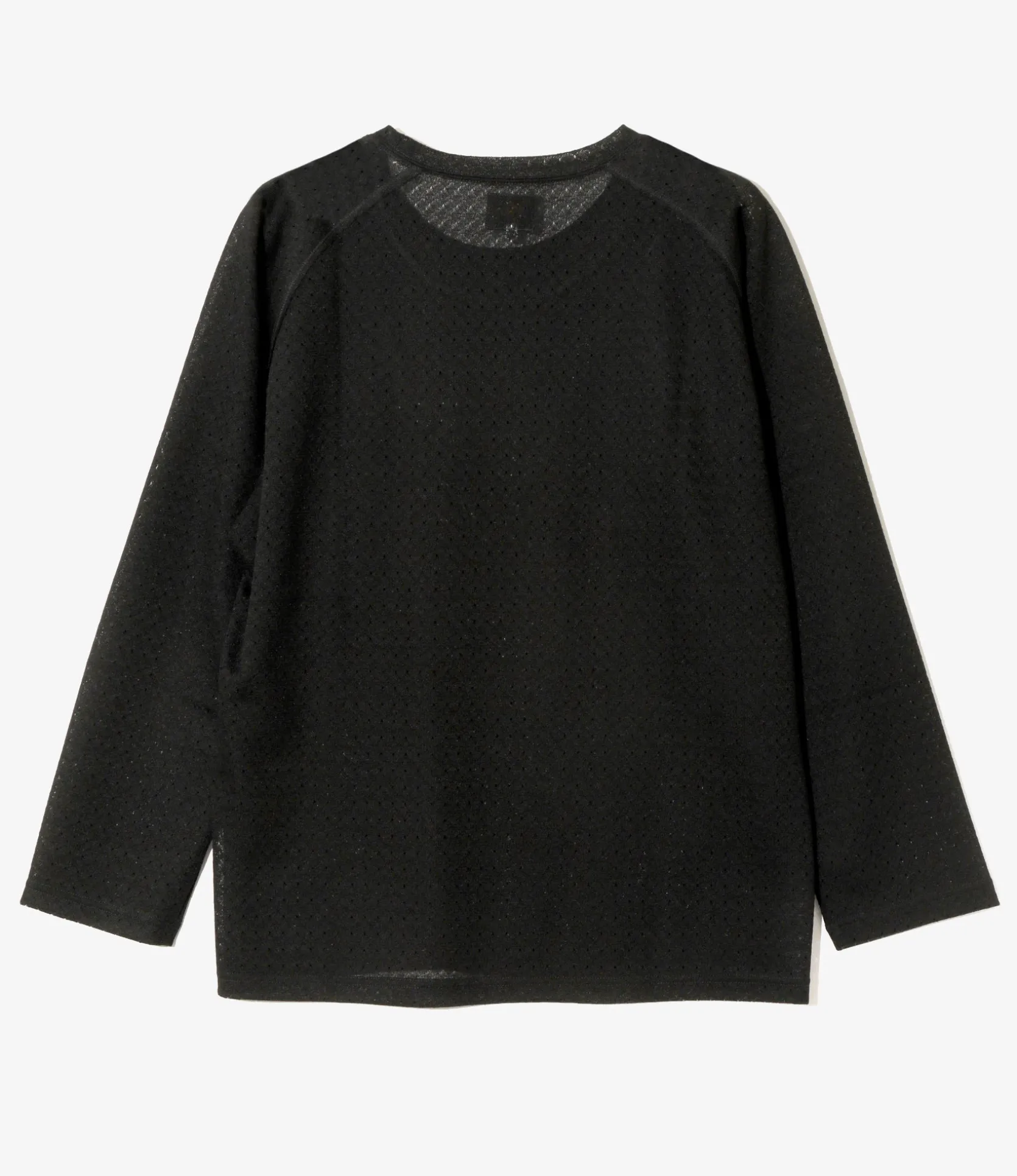 L/S U-Neck Tee - Black - R/PE Russell