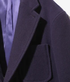 MB Single Blazer - Eggplant - Wool Moleskin