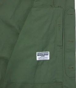 MC Jacket - Olive Cotton Reverse Sateen