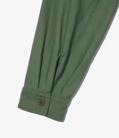MC Jacket - Olive Cotton Reverse Sateen