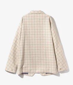 Miles Jacket - Beige - W/PE/PC/N/R Plaid Twill