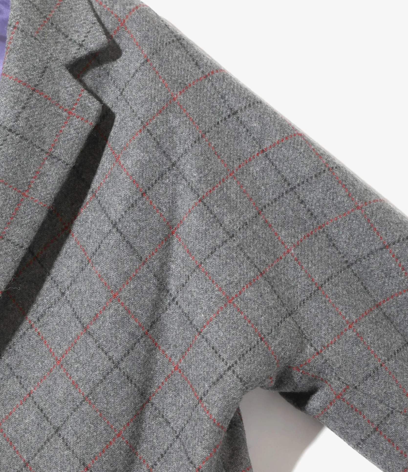 Miles Jacket - Grey - W/PE/PC/N/R Plaid Twill