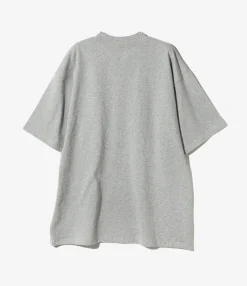 Mock Neck S/S Tee - H. Grey Cotton Jersey