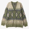 Mohair Cardigan - Olive - Diamond