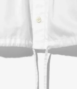 Monogram Stitch Spencer Shirt - White - Sateen