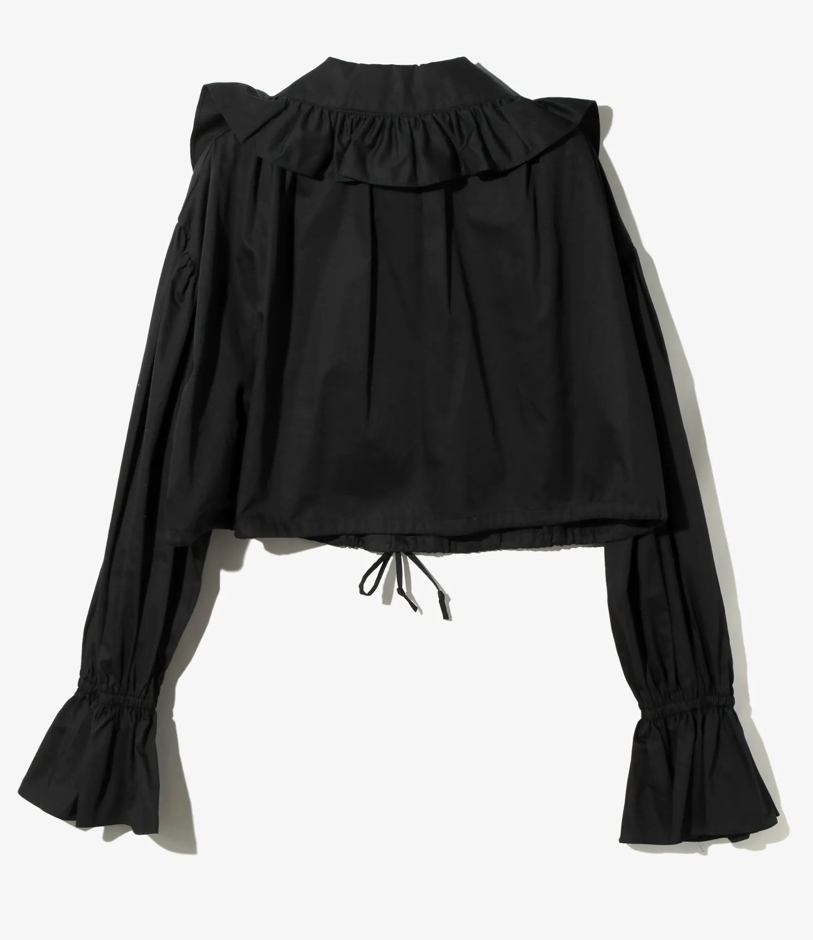 Monogram Stitch Spencer Shirt - Black- Sateen